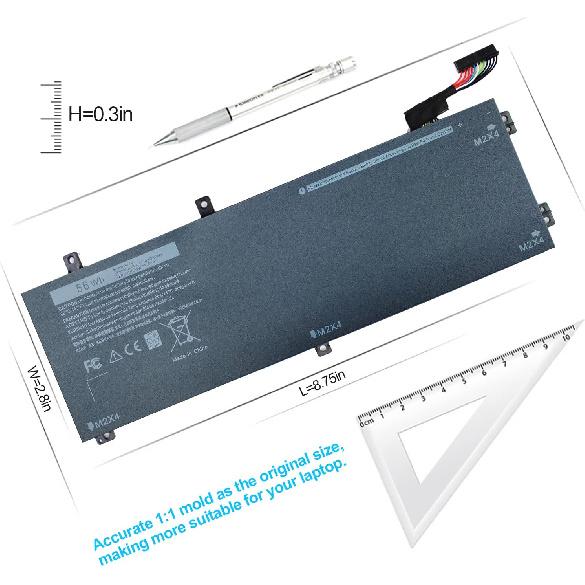 56Wh Laptop RRCGW Battery, Replacement Dell XPS 15 Battery for XPS 15-9550 15-9560 15-9570 Precision 5510 5520 5530 Mobile WorkStation Series P56F
