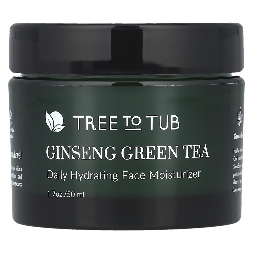Tree To Tub Ginseng Grüner Tee, Tägliche Feuchtigkeitspflege für das Gesicht, 50 ml (1,7 oz)