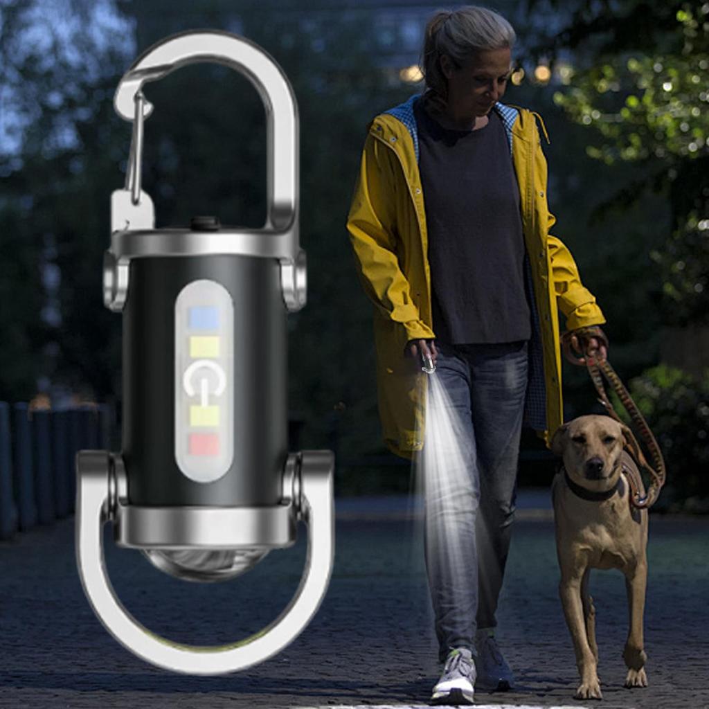 mini Keychain Flashlight Portable Keyring Torch Rechargeable Waterproof Bright Keychain Flashlight For Hiking Outdoor Fishing