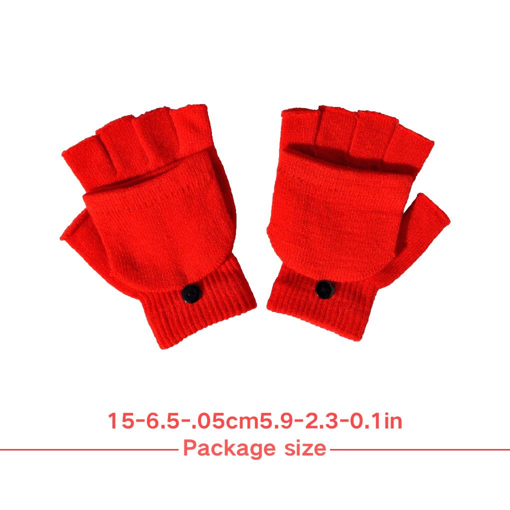 1 Pair Women Mittens Practical Convertible Keeping-warm Mitten Outdoor Simple Hand Covers Clothing Accessory for Winter Wearing