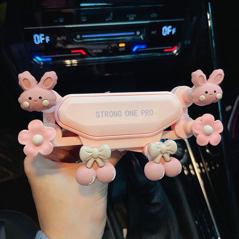2025 Cartoon Phone Holder: Cute, Anti-Shake Car Vent Mount for Women