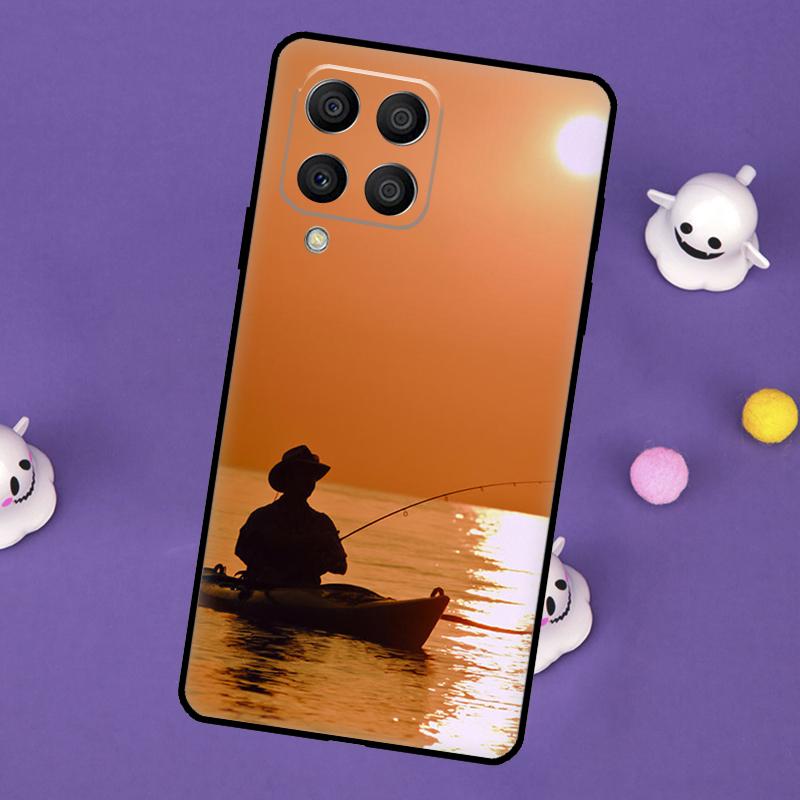 Bass Fishing Lake Sunset Fisherman Cover For Samsung Galaxy M11 M51 M31 M33 M13 M23 M53 M15 M55 M14 M34 M54 M20 M32 M52 Case