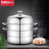 Debo DEP-285 Augsburg 28cm Edelstahl Doppelschicht Dampfgarer Suppentopf