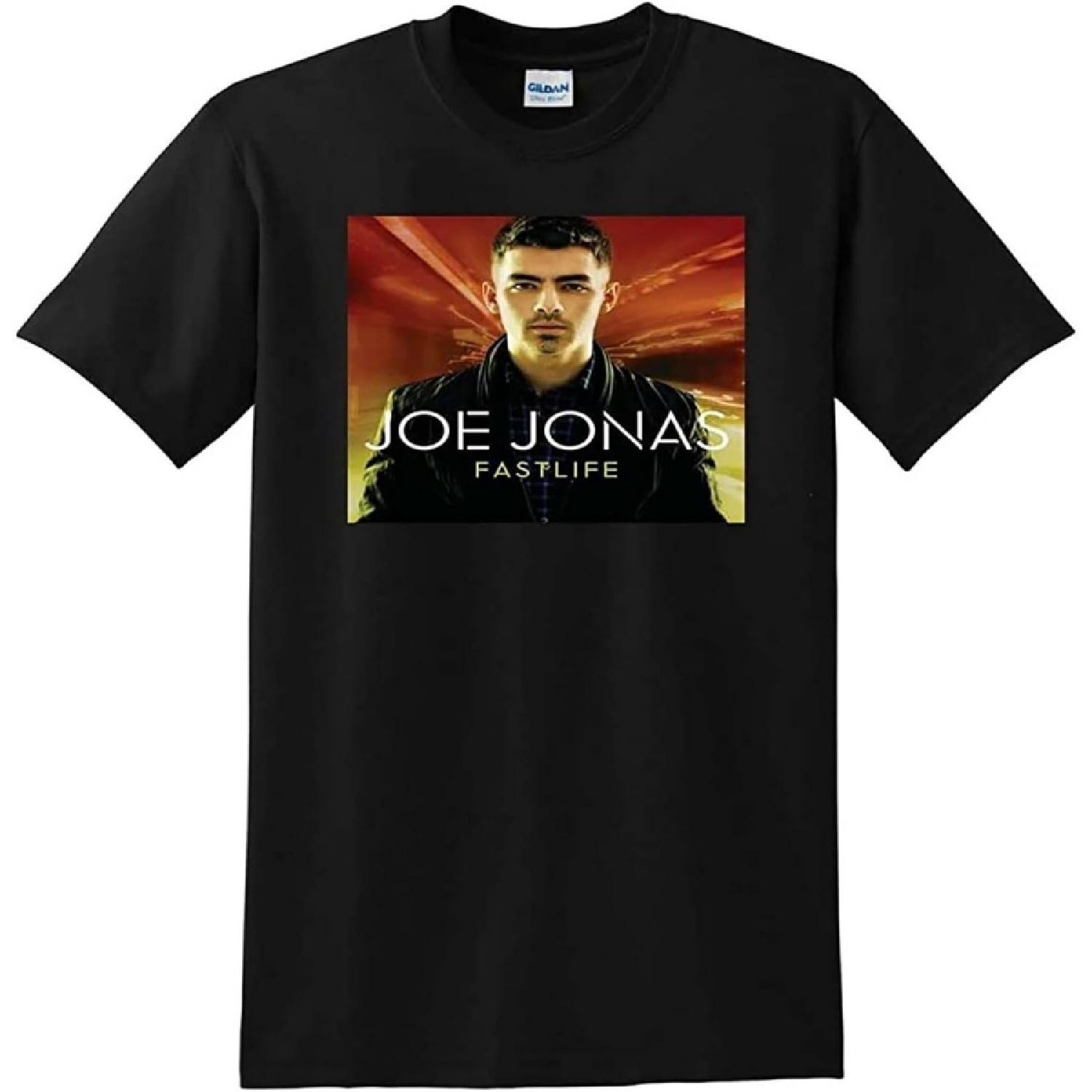 

Men s Joe Jonas Fastlife Vinyl Cd Cover T-Shirts Black XXXXXL різнокольоровий
