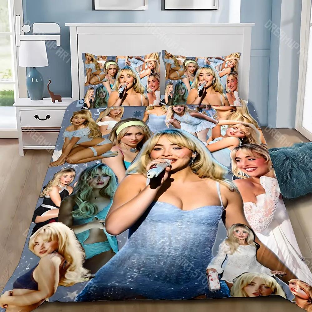 Singer Duvet Pillowcase Bedding Set Boy C-Carpenter Girl Bedroom Decoration Children Gift S-Sabrina Single Double Large Size - A