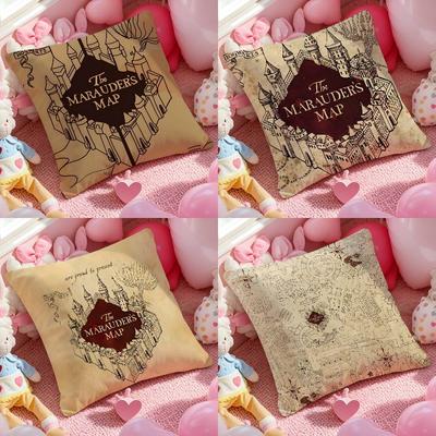 The Marauders Map Pillow Case Pattern Printed Pillowcase For Living Room Sofa Cushion Cover & Bedroom Decor