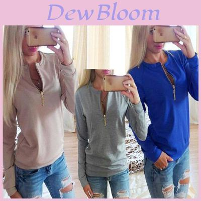 Elegant Women V Neck Casual Sweatshirt With Long Sleeves And Timeless Style