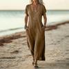 Casual V Neck Midi Sundresses for Women Loose Fit Dresses for Women Comfortable Summer Dresses Boho Dresses for Women 2026