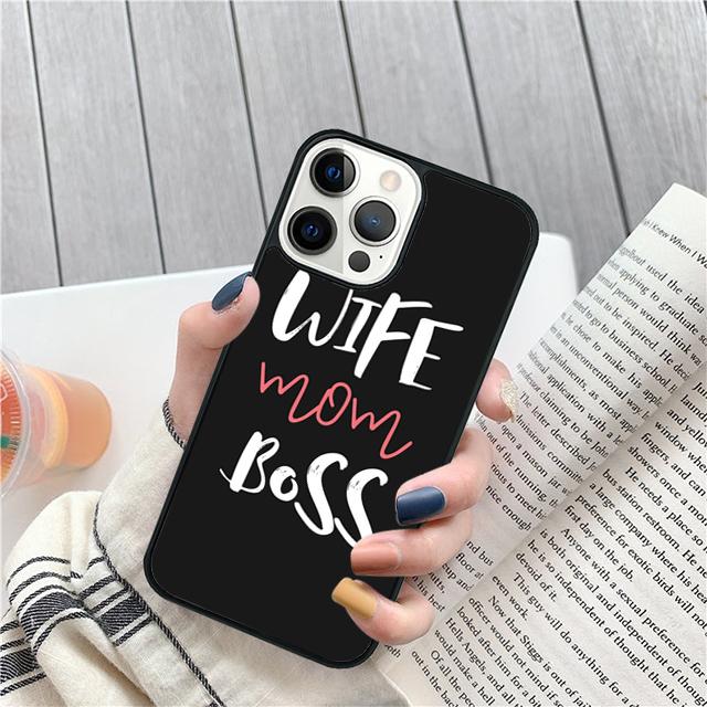 Wife Mom Boss Quotes Coque Shell For iPhone 17 Air 15 16 14 13 12 Pro Max 11 Pro Max Plus Phone Case Cover