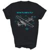 How Planes Fly Funny Aviation Rc Plane Pilot Aircraft Black Shirt S-5XL L2663