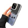 Cross-Border Trendy Game Console Phone Case for iPhone 16 Pro Max - Double Layer, IMD Silver, Drop-Proof (Fits 15/14)