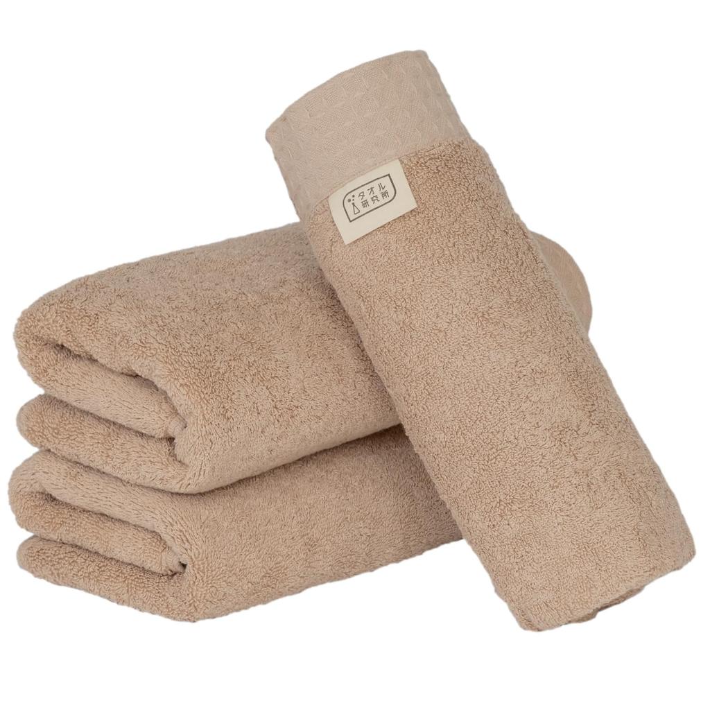 Towel Laboratory Large Face Sand Set of Professional Fast JapanTechnology [Toughness PRO] #005 Towel, Beige, 3, Grade, Thick, Volume, Long-Lasting,
