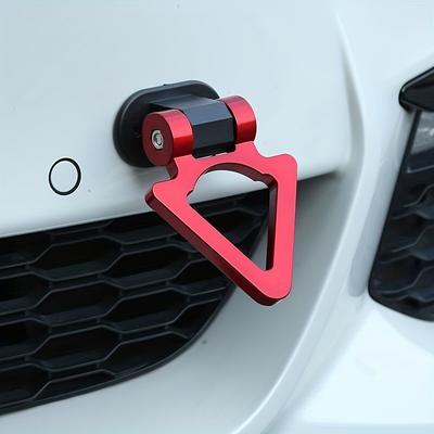 1 Stück dreieckiger ABS-Abschlepphaken für Autos, Aufkleber für die hintere Stoßstange, dekoratives Autozubehör mit Persönlichkeit, Allzweckverkleidung in Pastenform, Autoaufkleber