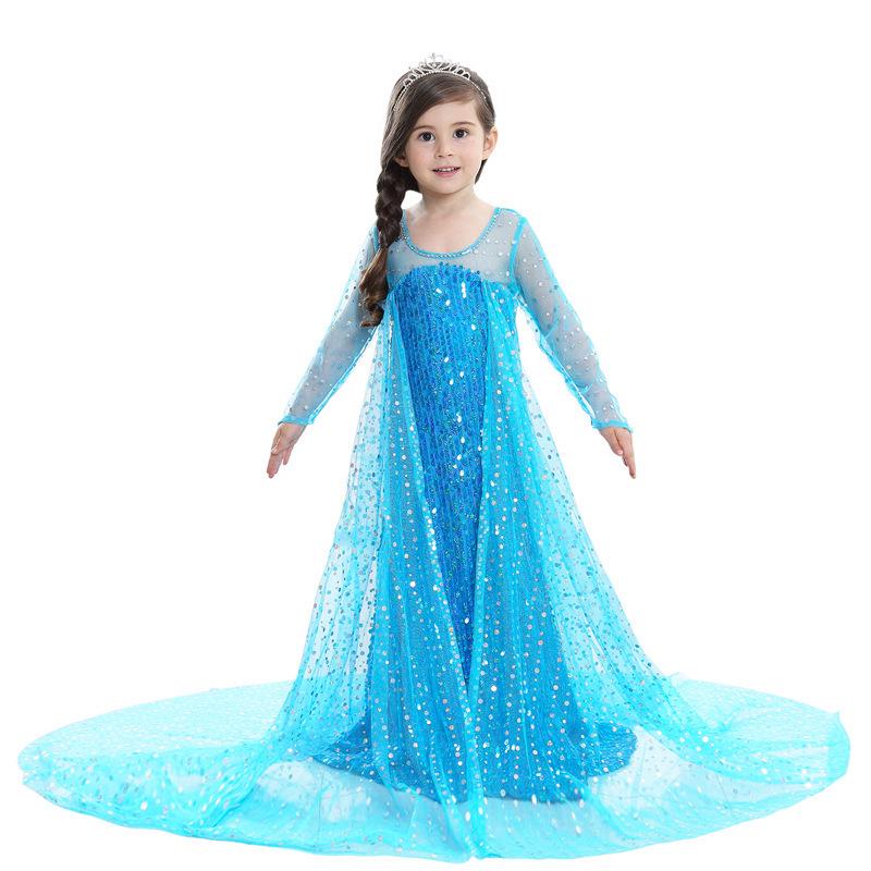 WISH Halloween Children's Elsa Frozen Princess Dress Skirt