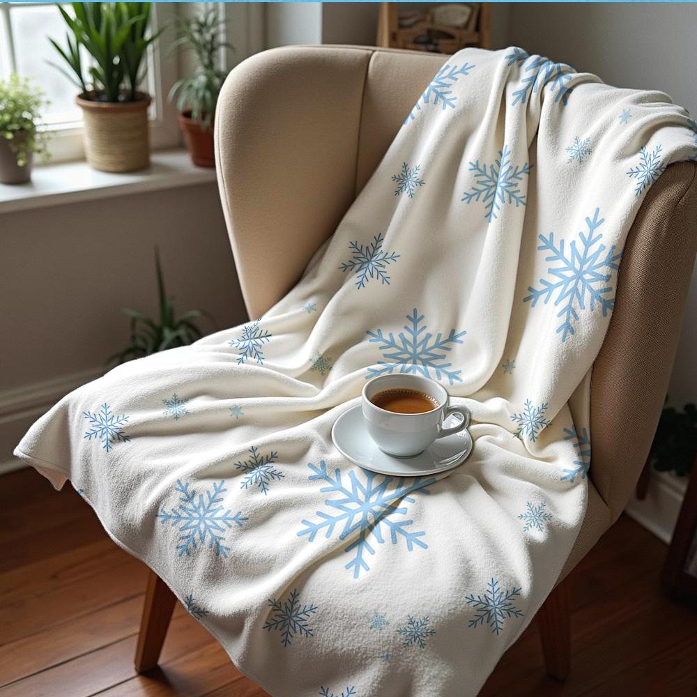 Light Blue Polka Dot Bow Soft Flannel Blanket Breathable Warm Throw for Office Car Sofa Kids Room Birthday Xmas Gift