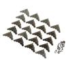 50Pcs Metal Corner Protector Retro Style Wide Application Durable Metal High Hardness Corner Guards for Wooden Box Case