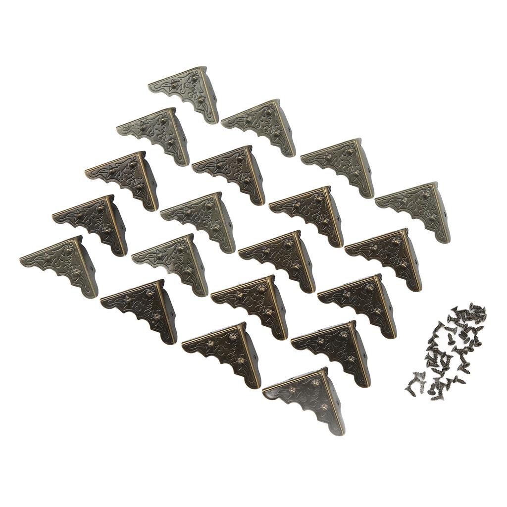 50Pcs Metal Corner Protector Retro Style Wide Application Durable Metal High Hardness Corner Guards for Wooden Box Case
