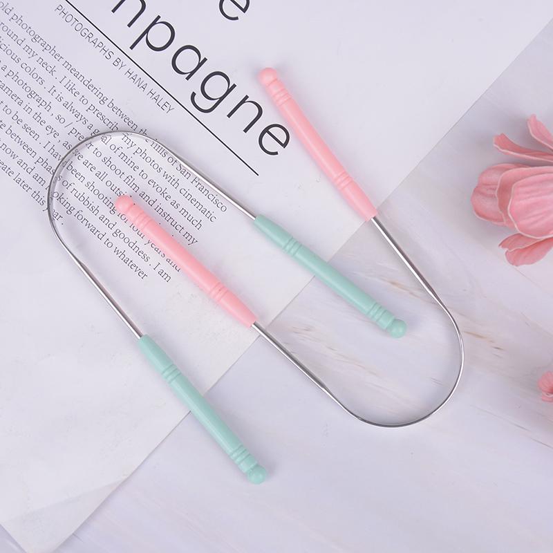 Stainless Steel Tongue Cleaner Scraper Oral Care Bad Breath Sweeper Health Tool