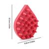 Silicone Shampoo Brush Scalp Massage Brush Wet and Dry Hair Washing Brush Water Droplets Shaped Shampoo Comb for Daily