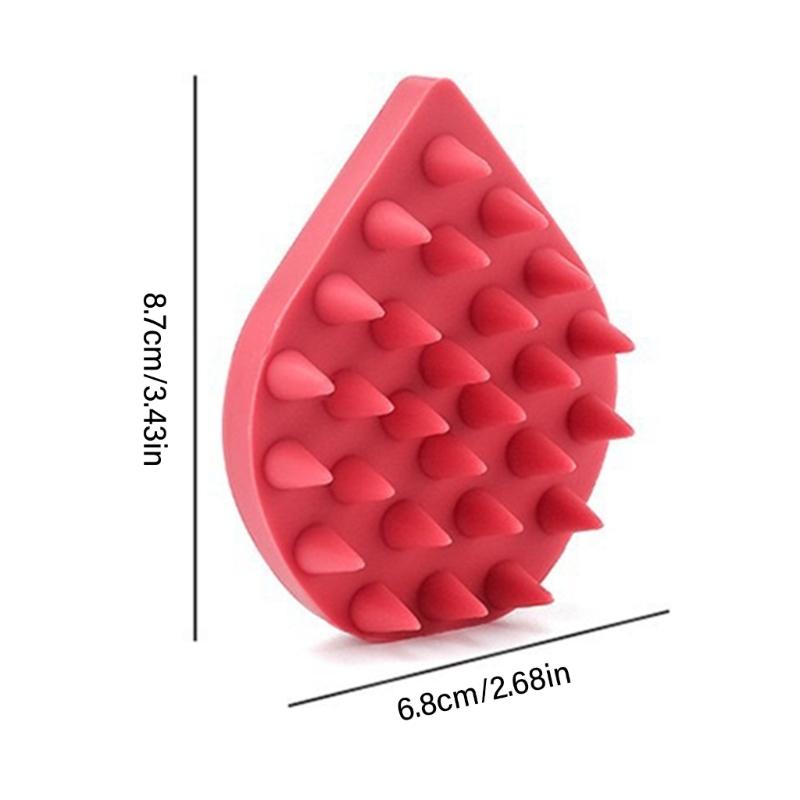 Silicone Shampoo Brush Scalp Massage Brush Wet and Dry Hair Washing Brush Water Droplets Shaped Shampoo Comb for Daily