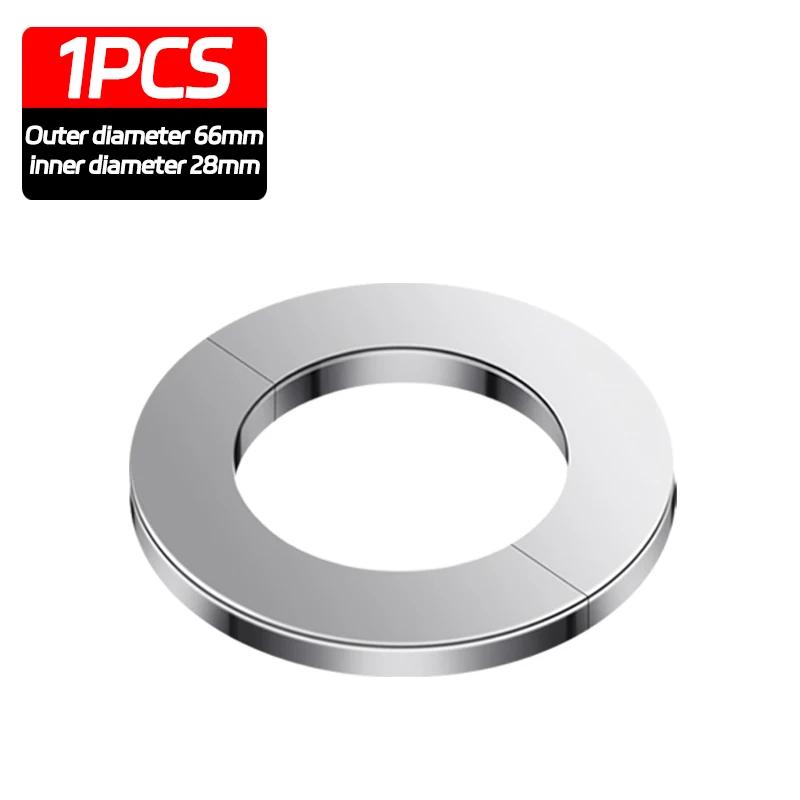 6/1PCS Self-Adhesive Stainless Steel Faucet Decorative Cover Shower Chrome Finish Water Pipe Wall Covers Bathroom Accessories