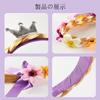 YINKE Kids' Rapunzel Headband Wig, Hair Ornament, Princess Toy, Birthday Prop, Princess Dress-Up Accessory, Blonde, Cute, Dancing (Purple)