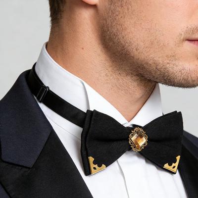 Bow Tie Adjustable Fit Shiny Rhinestone Design Men Bow Tie Weddings Groomsmen Business Formal Occasions Party Accessories