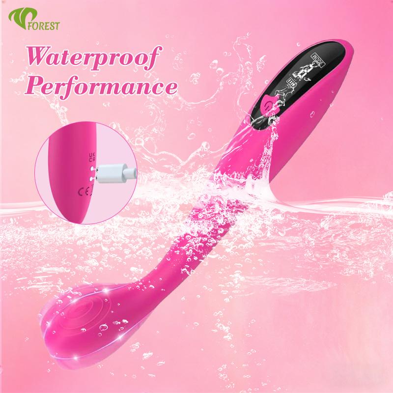 Wholesale Pleasure Products USB Rechargeable 9 Frequencies G-spot Clitoral Vibrator Female Masturbation Massager LCD Display