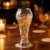 Yousheng 2Pcs Football Trophy Beer Mug, Clear Tall Glass, Football-Themed Beer Stein, Beer Drinking Glass for Game Day Parties BBQ Bar Home