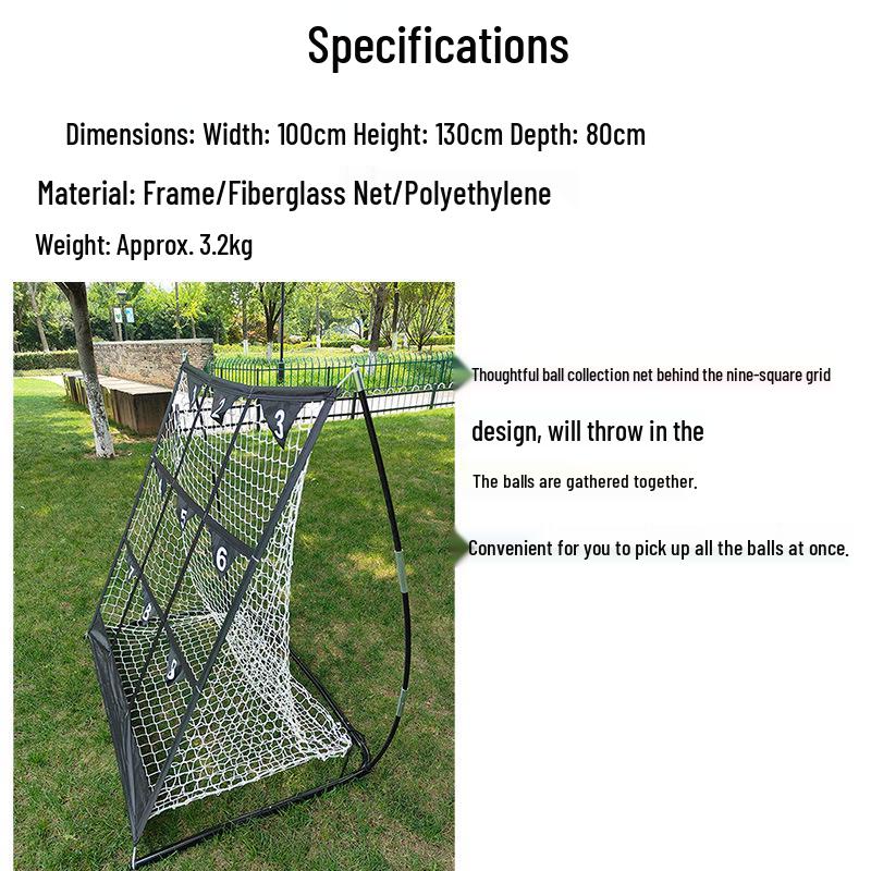 Nine-Square Baseball/Softball Pitching Net for Handball & Sandbag Training