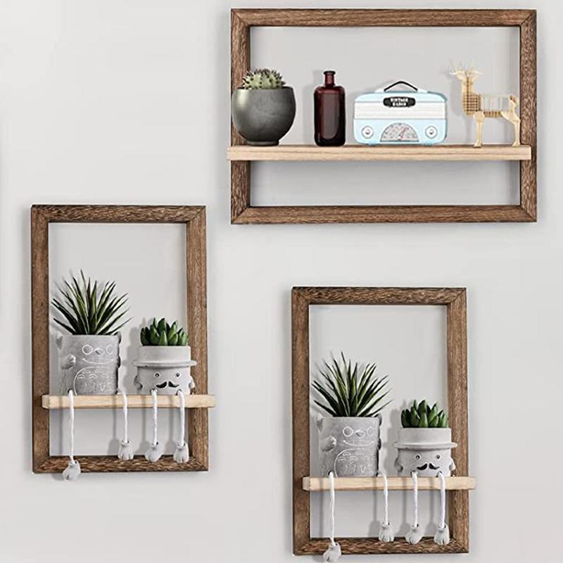 Schwebende Kastenregale Holzschweberegale Wandmontiert Wandregal Geometrischer Würfel Display Wandaufbewahrung Für Zuhause