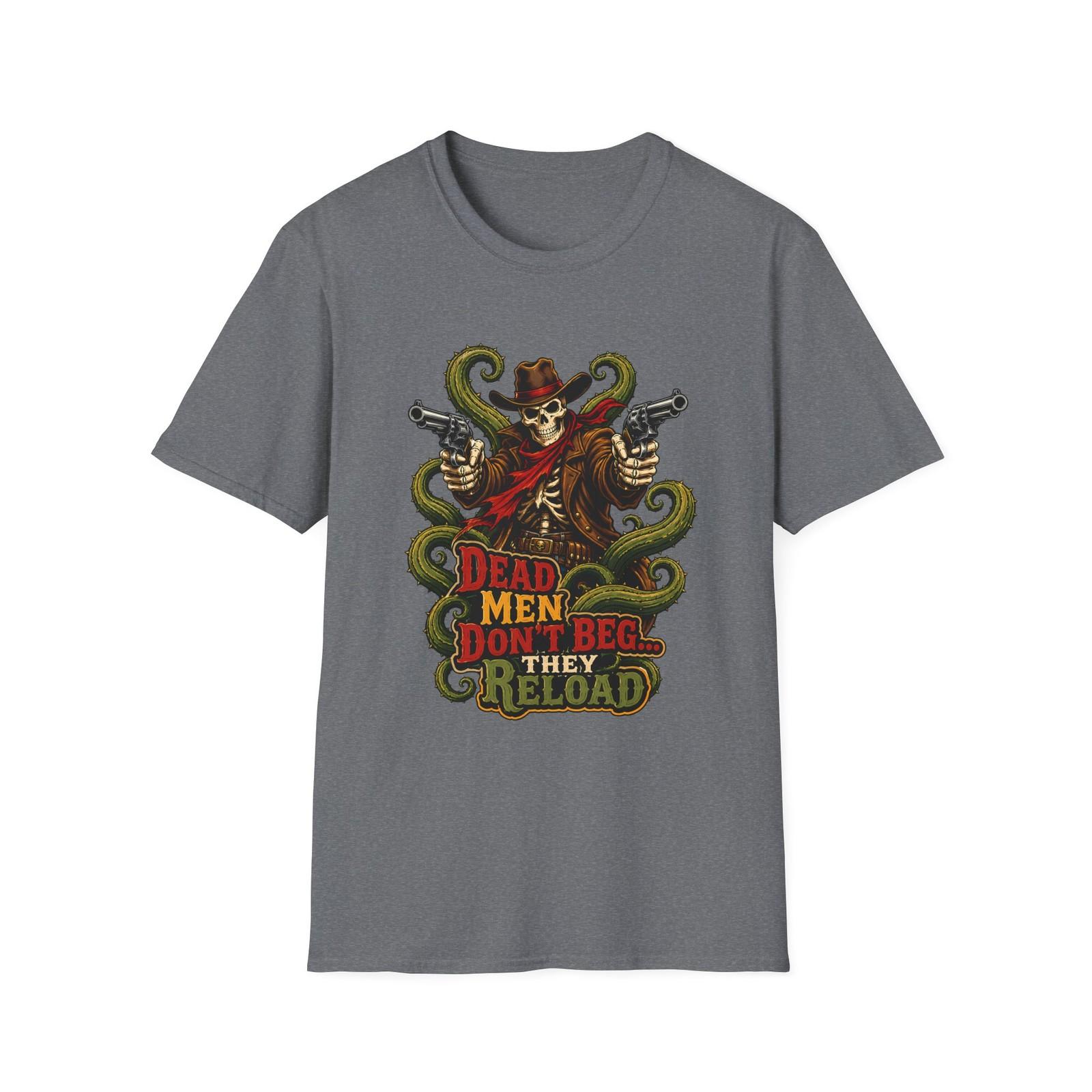 Skeleton Cowboy Western Gothic Desert Unisex Softstyle T-Shirt S