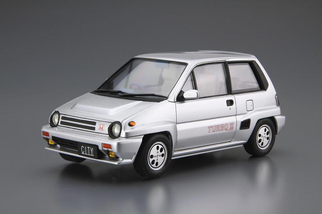 Aoshima Bunka Kyozai The Model Car 60 Honda AA City Turbo II Plastic Model Kit Co., Ltd. (AOSHIMA) No. 1/24 '85