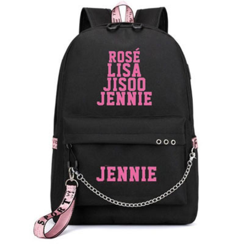 Stylish And Durable Blackpink-inspired Backpack For Students