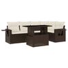 VidaXL Salon de jardin avec coussins 6 pcs marron résine tressée 3267893