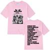 Jul Marseille Rapper Discography Graphic T-Shirt Double-Sided Print Hip Hop Fans Pink Streetwear Cotton T-Shirt