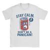 Men's Don't Be a Panican Stay Calm T Shirts American Tariffs Pure Cotton Merch Hipster Short Sleeve Tees Gift Idea T-Shirts
