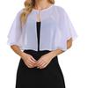 Women's Elegant Chiffon Evening Shawl - Short Cape Jacket for Weddings and Outdoor Events