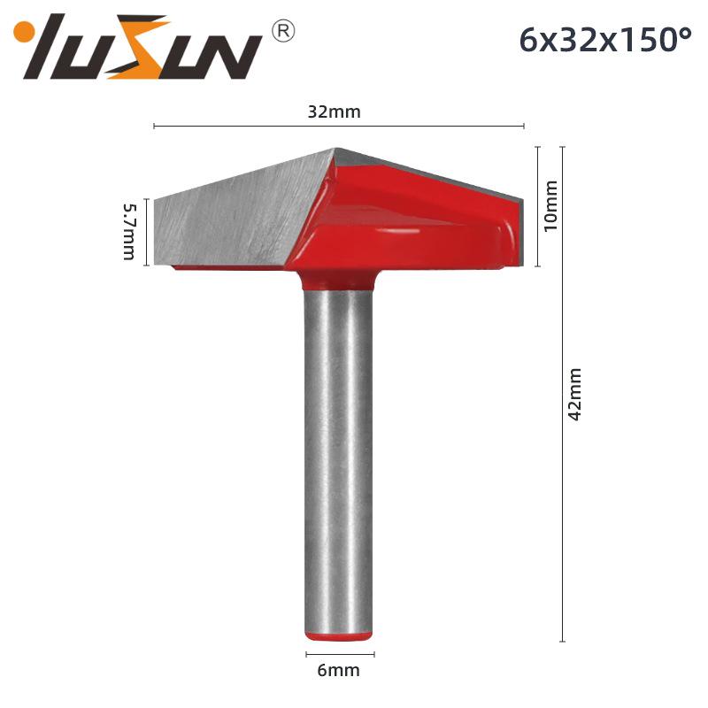 6mm V-Groove Bit Woodworking Cutter - 3D Engraving Knife, V-Shaped, 60/90 Degrees, 6 Patterns
