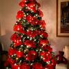 Christmas Crystal Gauze Ribbons 2026 Christmas Tree Decorations for Home Door Wreaths Navidad Noel Gifts Happy New Year 2026