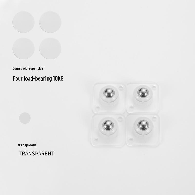 Universal Silent Swivel Chair Caster – Small Adhesive Roller Wheels