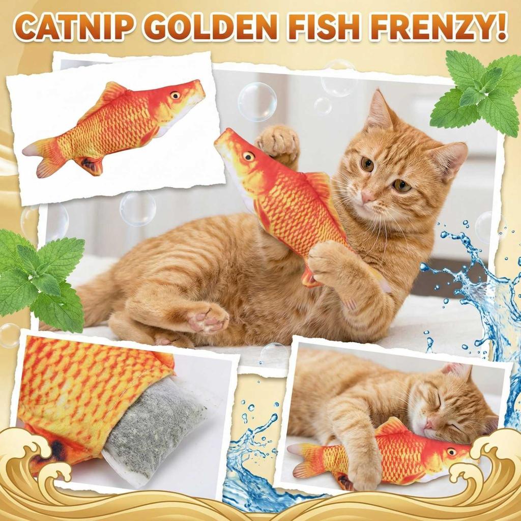 Simulierter Fisch, Kauspielzeugpuppe, Katzenminze Beißspielzeug,