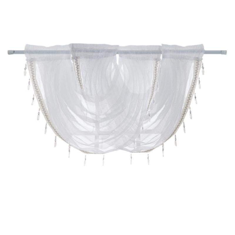White Window Curtain Sheer Voile Drapes for Living Room Bedroom Balcony Bathroom