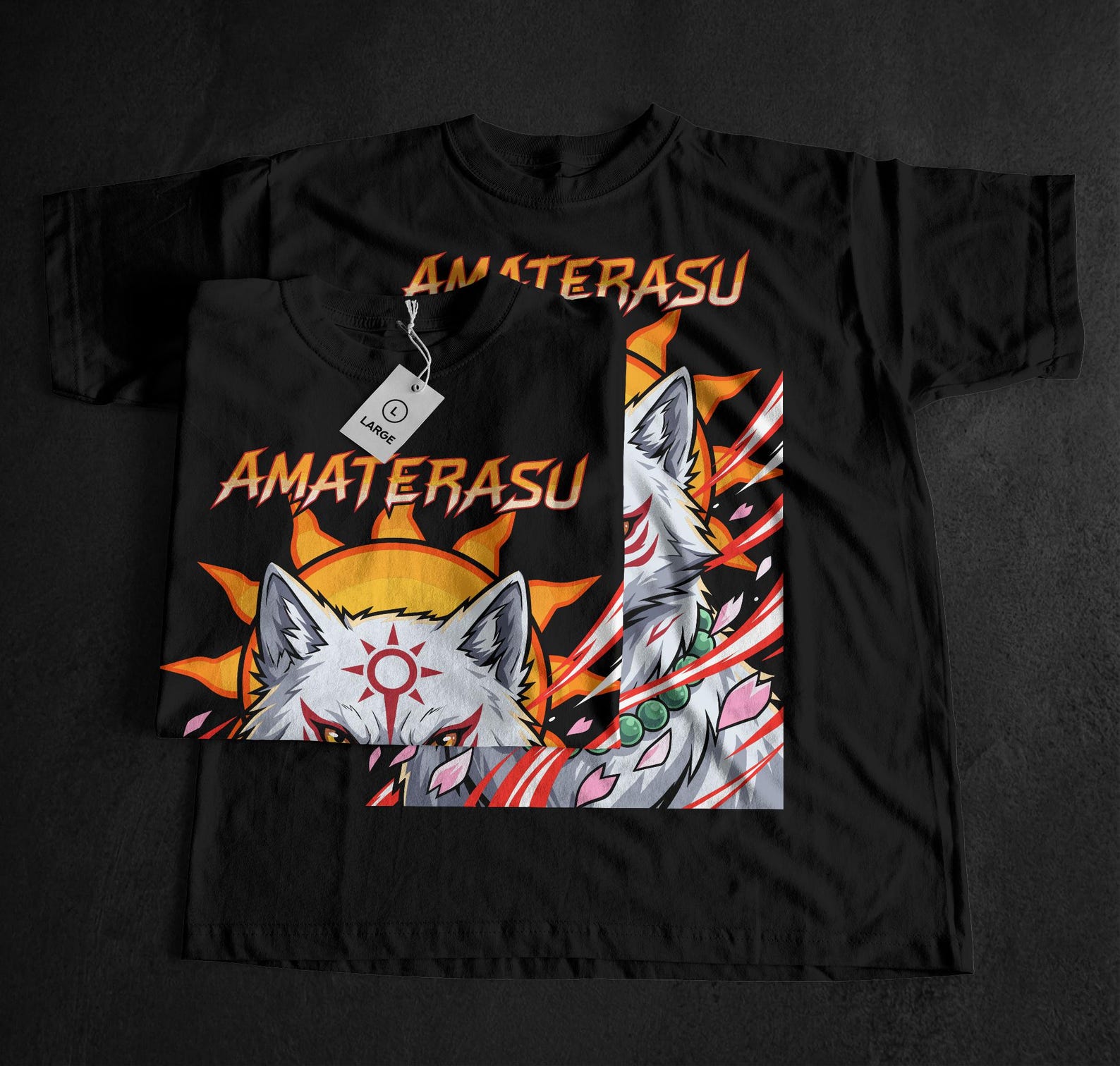 Okami Unisex T-Shirt, White Wolf Legend, Japanese Myth, Amaterasu, Japan Rising Sun, Video Game, Otaku Gift for Her, Nintendo, Pop Culture 130