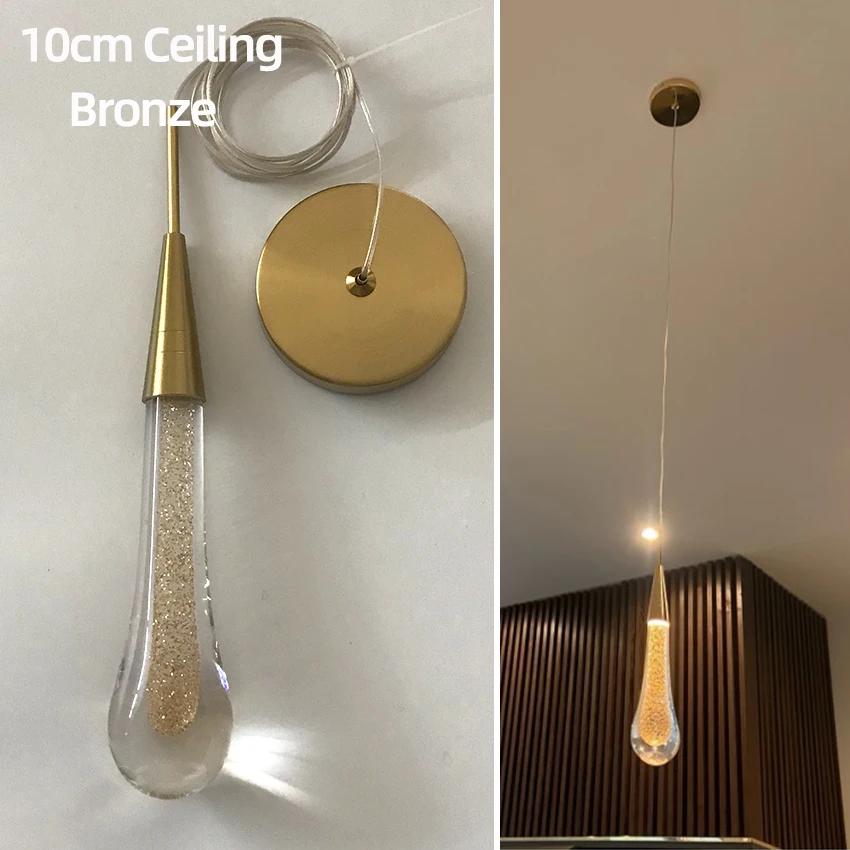 

Постмодернистский хрустальный стеклянный светодиодный подвесной светильник Hanglamp Tear Drop Light Ресторан Бар Крытый подвесной светильник Лестничная люстра Cold White