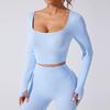 Seamless Knitted Yoga Suit Set Peach Hip Tight Fitness Yoga Suit Set Two Piece Set For Women