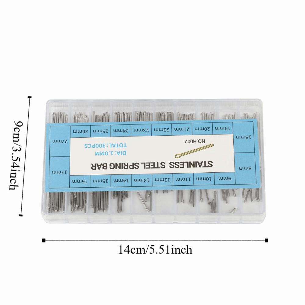 8-27mm Length Watch Split Pins 1mm Thickness Watch Bracelet Split Pins  Watchmaker