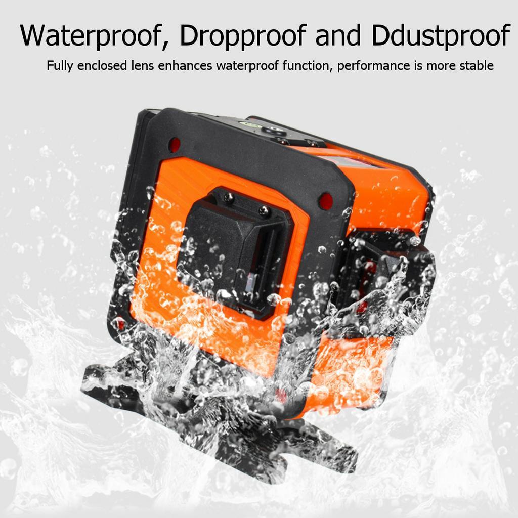 12 Lines Laser Level 3D Self-Leveling Wireless Remote 360° Horizontal Vertical Cross Lines With 4000mAh Battery Wall Bracket Nivel Laser