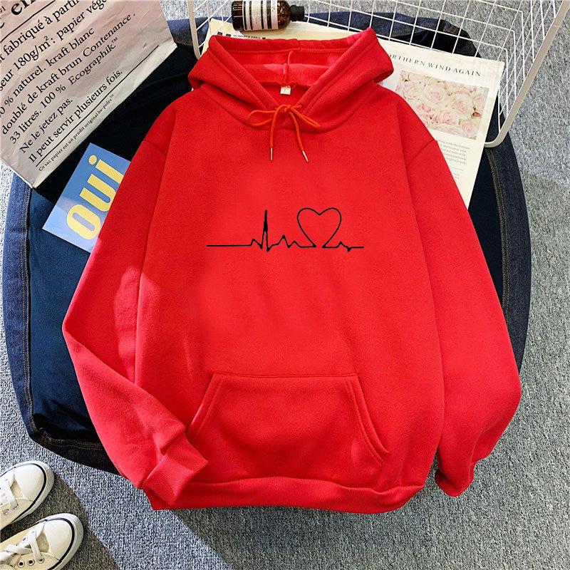 Women's 2024 Winter Plus Velvet Cross-Border Hoodie - Junior and High School Student, Loose Fit, Versatile Style