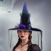 Witch Hat, Unique Flower Decorated for Fashion Enthusiasts, Suitable For Halloween Costume Cosplay Party